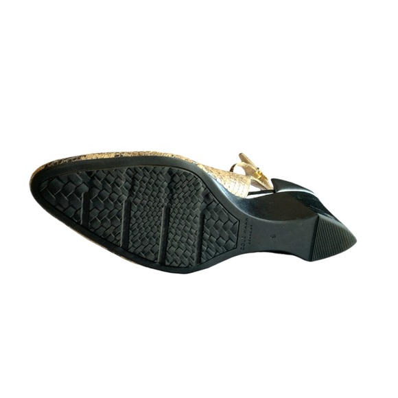 COLE HAAN Snakeskin Black Leather Wedge Heels - Picture 5 of 5